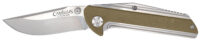 Camillus 19195 Sevens  2.75" Folding Plain Silver AUS-8 Carbonitride Titanium Blade, Desert Tan/SS G10/SS Handle