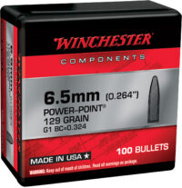 Winchester Ammo WB65PP129X Power-Point  6.5Creedmoor 129gr 100 Per Box/10 Case