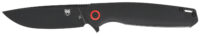 CobraTec Knives CTRATHBLK Rath  EDC 3.50" Folding Plain Black D2 Steel Blade, 4.50" Black G10 Handle