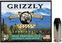 Grizzly Ammo GC10M10   10mmAuto 220gr Full Metal Jacket Flat Point 20 Per Box/10 Case