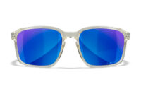 Wiley X AC6ALF09 Alfa  M/L Blue Mirror Lens Polycarbonate Gloss Clear Crystal Frame Frame