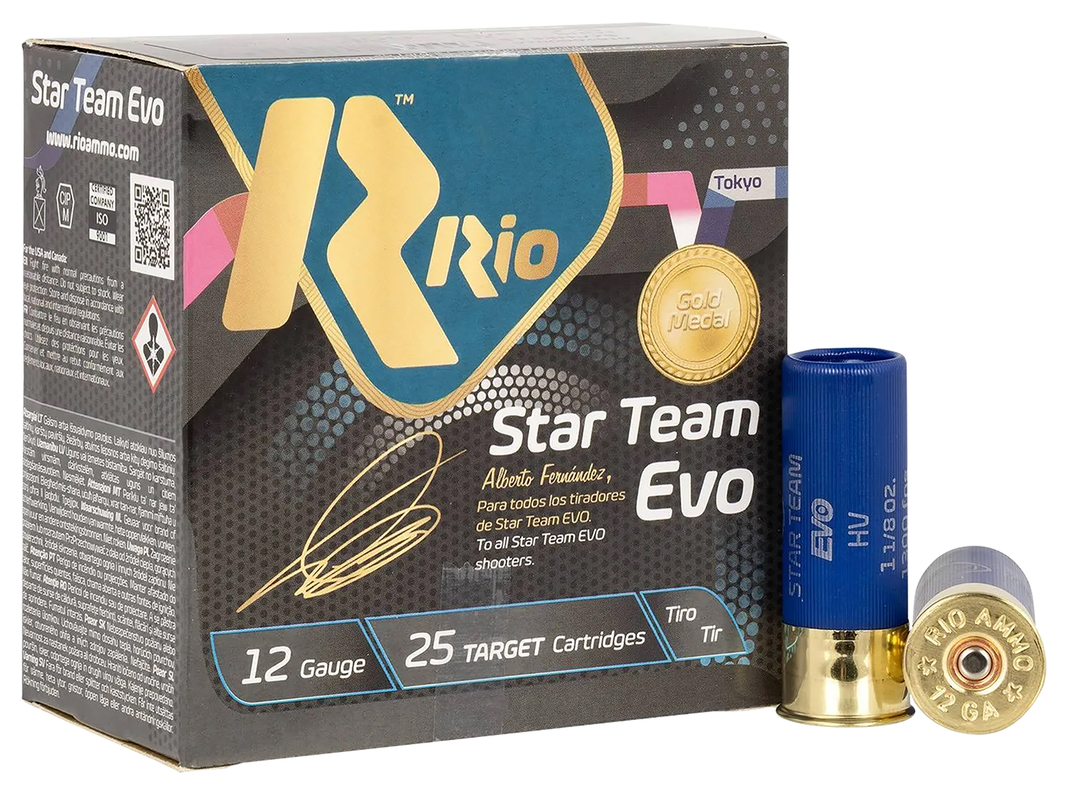 Rio Ammunition ST3275 Star Team EVO 12Gauge 2.75" 1 1/8oz 7.5Shot 25 Per Box/10 Case