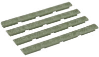 Ergo 4332OD WedgeLok Slot Cover OD Green Rubber, 7 Slot Low Profile w/Aggressive Texture 4 Per Pack