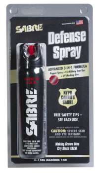 Sabre M120L Magnum Self Defense Police Magnum Pepper Spray Range 8-10 ft 4.36 oz