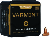 Speer 1023 Varmint  22Cal 45gr Jacketed Soft Point 100 Per Box/5 Case
