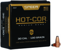Speer 2007 Hot-Cor 30Cal 130gr Soft Point Flat Nose 100 Per Box/5 Case