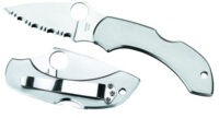 Spyderco C28P Dragonfly 2  2.31" Folding Clip Point Serrated VG-10 SS Blade Stainless Steel Handle Includes Pocket Clip