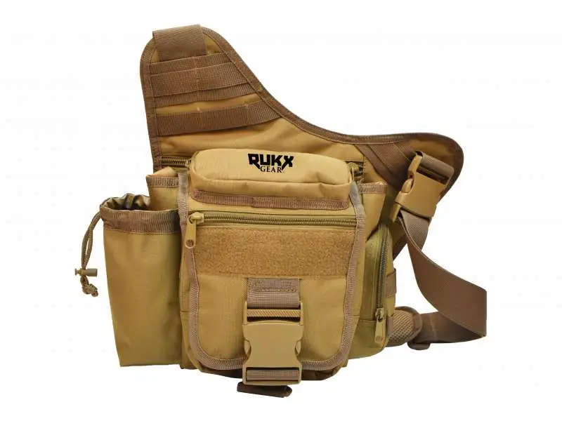 RUKX GEAR SINGLE STRAP SLING BAG TAN (12/CASE)