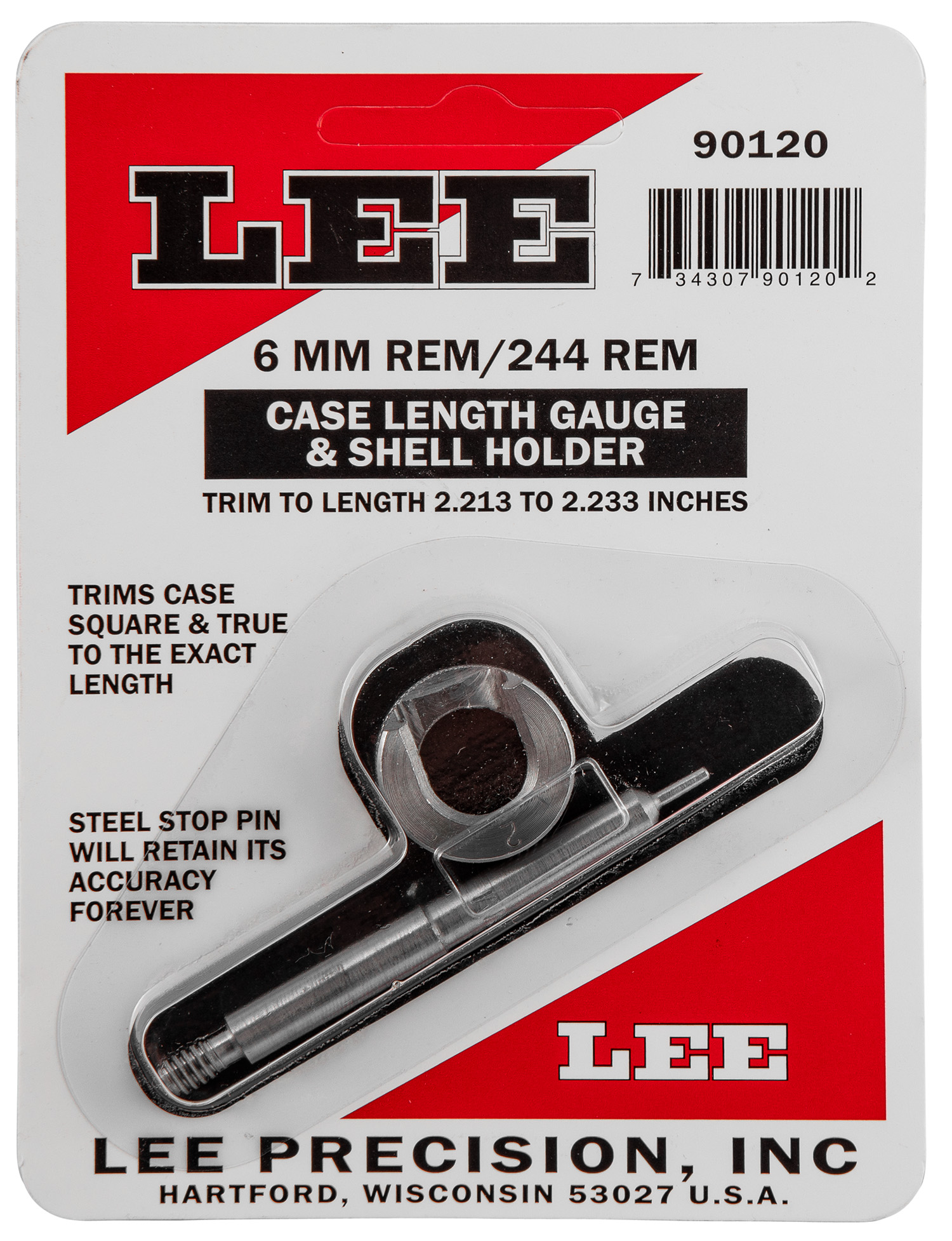 Lee Precision 90120 Case Length Gauge 6mm Rem / 244 Rem