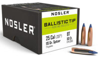 Nosler 25115 Ballistic Tip  25Cal 115gr Spitzer Point 50/Box