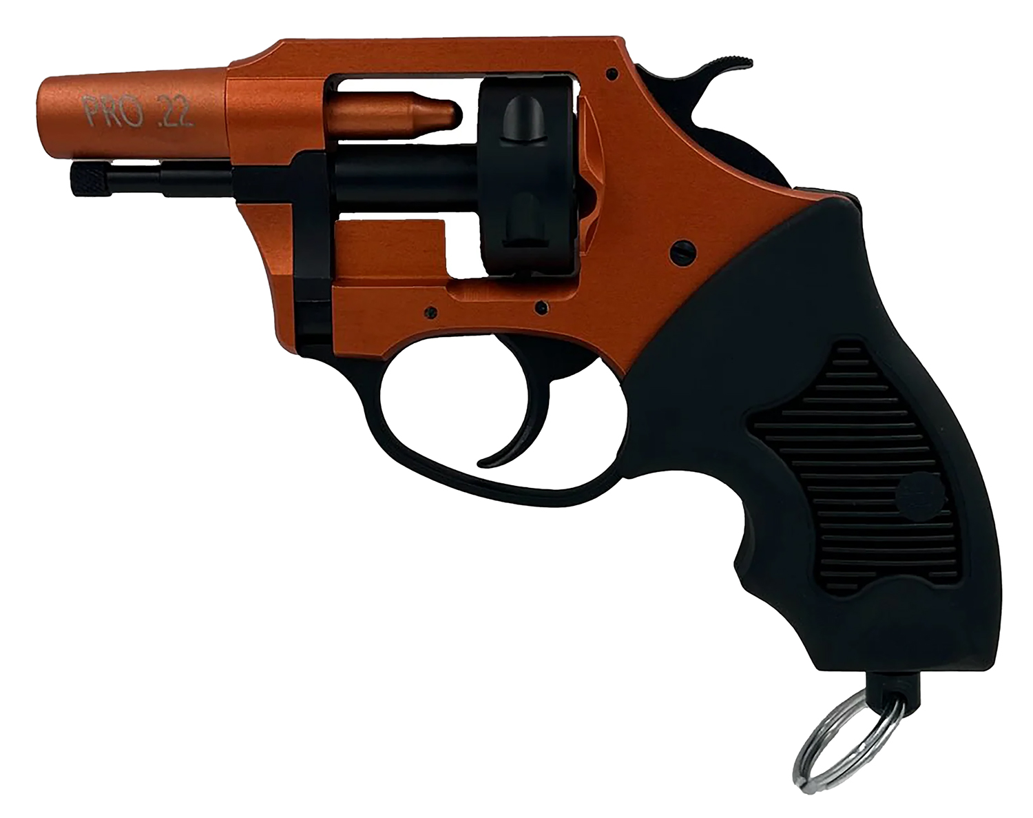 Charter Arms 82090 Pro 209 209 Primers, 6rd Orange Cerakote Aluminum Frame, Black Rubber Grips