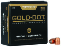 Speer 4470 Gold Dot Personal Protection 45Cal 185gr Hollow Point 100 Per Box/5 Case