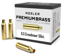 Nosler 44824 Premium Brass Unprimed Cases 6.5Creedmoor Rifle Brass 50/Box