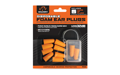 WALKER'S FOAM EAR PLUGS 5PK BLISTER