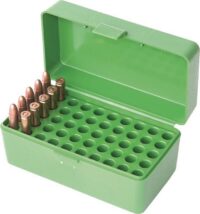 MTM Case-Gard Flip Top Green Ammo Box for .22 Hornet 50/ct Capacity