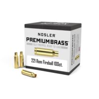 Nosler Unprimed Brass Rifle Cartridge Cases .221 Fireball 100/ct