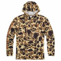 Browning Hooded Long Sleeve Tech Shirt Vintage Tan Camo M