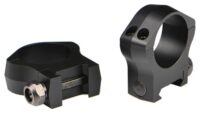 Warne 2-Piece Picatinny Style Mountain Tech Scope Rings 1" High - Matte