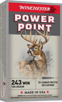WINCHESTER SUPER X POWER POINT 243WIN 100GR 20RD BX 200RD CASE