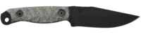 HALF FACE BLADES CROW SCALPER 4" BLADE, 8.3"OA, S45VN STEEL, ARMORY BLK, GRAY MICARTA GRIP