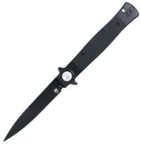 COBRATEC STILETTO BUTTON LOCK BLACK G10 BLACK BLADE