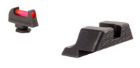 Trijicon 601023 Fiber Sights  Red/Fiber Optic Front Sight-Black/Blank Rear Sight Glock 17/17L/19/22 Standard Frame