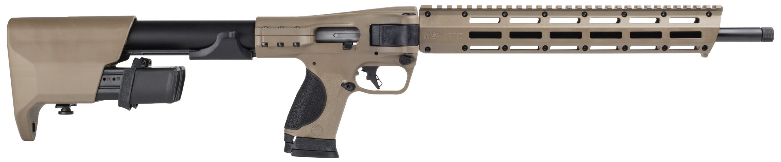 SMITH & WESSON M&P FPC FDE 16.25" THRD MLOK O.R. 1-17RD & 2-23RD MAGS CARRY BAG INCLUDED