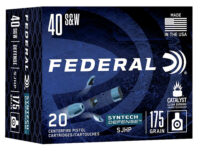 Federal S40SJT1 Syntech Defense 40S&W 175gr Segmented Jacketed Hollow Point 20 Per Box/10 Case