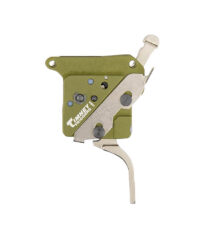 Timney Triggers 51716V2 Elite Hunter  Straight Trigger with 3 lbs Draw Weight & Green/Nickel Finish for Remington 700 Right