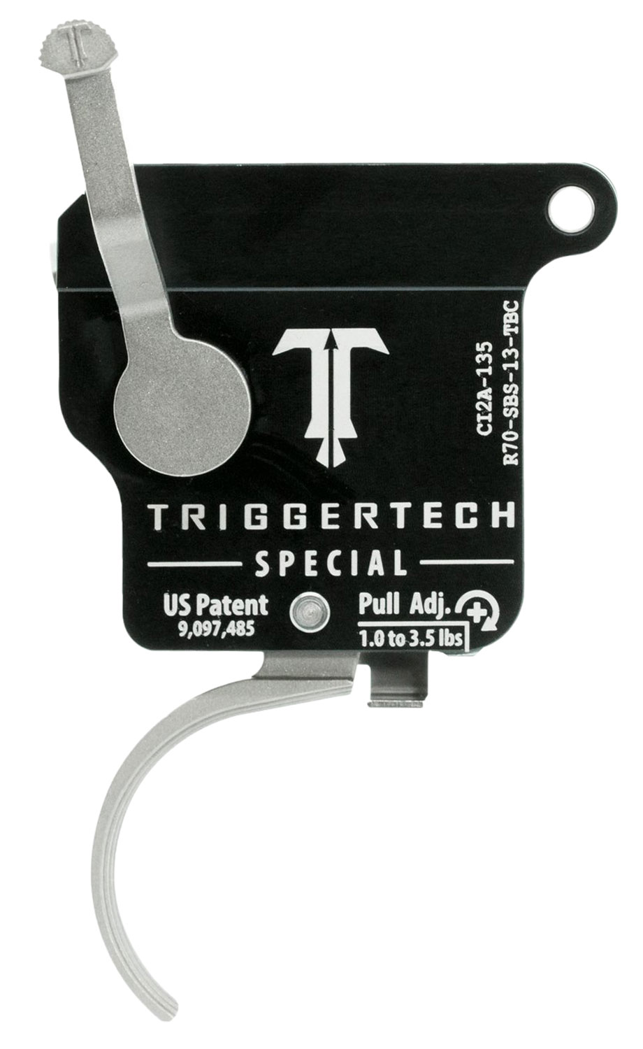 TriggerTech R70SBS13TBC Special Single-Stage Traditional Curved Trigger with 1-3.50 lbs Draw Weight for Remington 700 Right