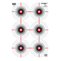 Birchwood Casey 37209 EZE-Scorer Bullseye Paper Universal 12" x 18" Black/White 10 Pk.