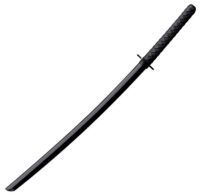 Cold Steel CS92BKKC Bokken Training Sword 30" Fixed Plain Black Polypropylene Blade 11.50" Black Imitation Cord Wrap Polypropylene Handle