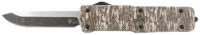 Templar Knife LZMOB321 Premium Weighted Large 3.55" OTF Drop Point Plain Black Oxide Stonewashed D2 Steel Blade, 5.25" Mossy Oak Bottomland Aluminum Zinc Alloy Handle