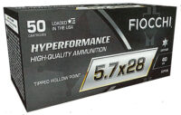 Fiocchi 57PT40 Hyperformance  5.7x28mm 40gr Tipped Hollow Point 50 Per Box/10 Case
