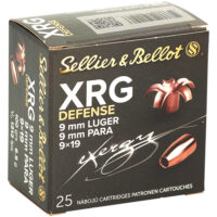 Sellier & Bellot SB9XA XRG Defense 9mmLuger 100gr Solid Copper Hollow Point 25 Per Box/40 Case