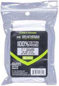 Breakthrough Clean BTCPS21450 Square Cleaning Patches  For .38-.45 Cal & .410-20 Gauge 2.25" 50 Pack/6 per case