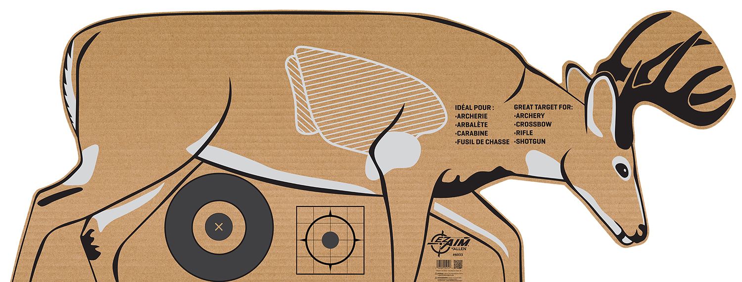 EZ-Aim 6033 Deer Silhouette Standing Cardboard Crossbow/Rifle/Shotgun Brown/White