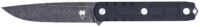 CobraTec Knives CTOWBLKDNS Outdoor Warrior 4.50" Fixed Drop Point Plain Stonewashed D2 Steel Blade, 4.75" Black Textured G10 Scales Handle