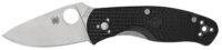 Spyderco C136PBK Persistence Lightweight 2.75" Folding Plain Satin 8Cr13MoV SS Blade, Black Bi-Directional Texturing FRN Handle