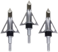 Allen 14635 Impact Fixed Blade Broadhead Stainless Steel Blades Silver 3 Pack