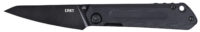 CRKT 2670 Straight  EDC Compact 2.60" Folding Wharncliffe Plain Black Oxide D2 Steel Blade, Black G10 Handle