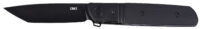 CRKT 5720K Bamboozled  3.31" Folding Tanto Plain Black Oxide D2 Steel Blade, Black G10/SS Handle