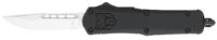 CobraTec Knives SBFS3DNS FS-3  Small 2.75" OTF Drop Point Plain D2 Steel Blade, 4.25" Black Aluminum Alloy Handle