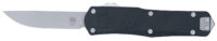 CobraTec Knives SBLKFSXGEN3DNS FS-X Gen III Small 2.75" OTF Drop Point Plain Stonewashed D2 Steel Blade, 3.88" Aluminum Handle