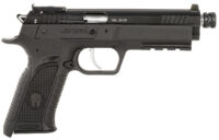 Tanfoglio TFFTAC22AS Force Tactical 22 LR 10+1 4.40" Threaded Barrel, Black Serrated Slide, Black Polymer Frame w/Beavertail & Picatinny Rail, Black Polymer Grip