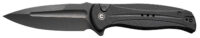 Civivi Knives C23053-1 Incindie  3.48" Folding Spear Point Plain Black Stonewashed 14C28N Steel Blade, Black Textured G10 Handle