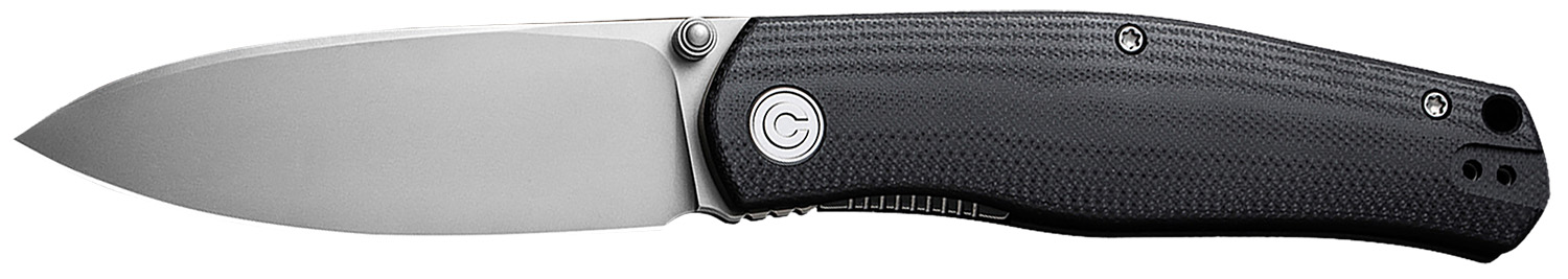 Civivi Knives C22007-1 Sokoke EDC 3.35" Folding Drop Point Plain Bead Blasted 14C28N Steel Blade, Black G10 Handle