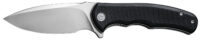 Civivi Knives C18026C-2 Praxis  Mini 2.98" Folding Drop Point Plain Satin D2 Steel Blade, Black Textured G10 Handle