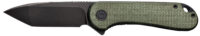 Civivi Knives C907T-E Elementum  2.96" Folding Tanto Plain Black Stonewashed D2 Steel Blade, 4.03" Green Textured Micarta Handle