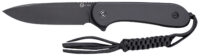 Civivi Knives C2105A Elementum 3.98" Fixed Plain Black Stonewashed D2 Steel Blade, 4.50" Black G10 Handle